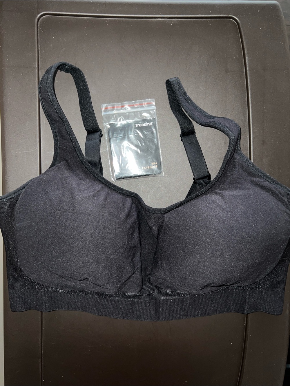 Truekind Everyday Comfort Straps Wireless Shaping Bra, Black, Size: 2XL